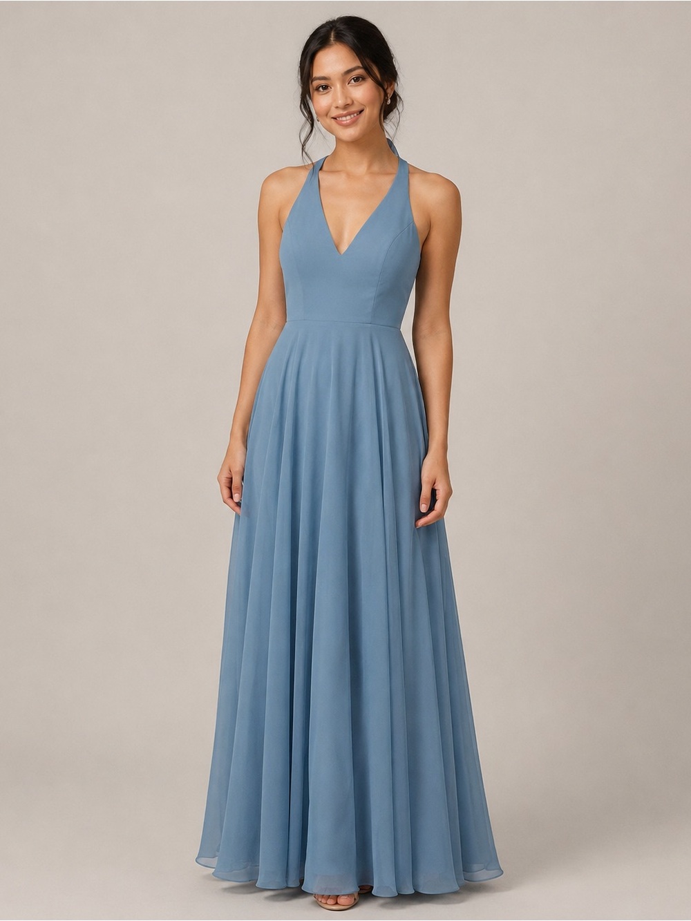 Azazie Dusty Blue Dress